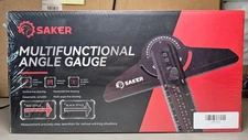 Saker 13" Multifunctional Angle Gauge Ruler- Black- New & Sealed!