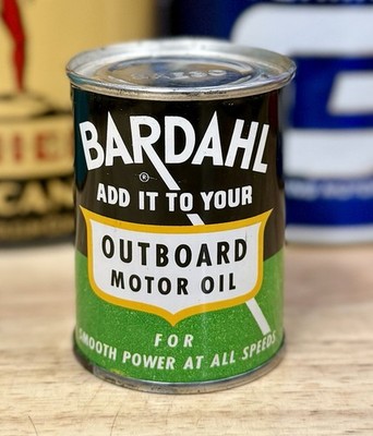 Vintage NOS Bardahl Outboard Motor Oil Can 4oz. FULL