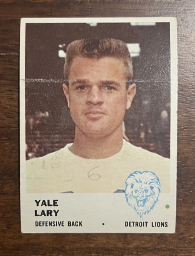 1961 Fleer Yale Lary Detroit Lions #85