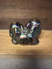 Fenton Art Glass 1985 Cobalt Marigold Iridised Entwined Cocker Spaniel Figurine
