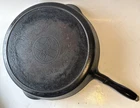 Griswold Cast Iron 372 #11 Large Block Logo Skillet Rare “Woodie” Wooden Handle