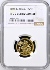 2026 Gold Proof Full Sovereign PF70 Ultra Cameo - 