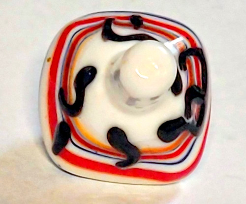 Handmade Glass Dreidel Spinning Top 1 1/24 Inches