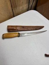 vintage J. Marttiini FINLAND Jumbo-size FISHING FILET KNIFE w/sheath