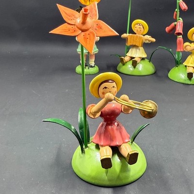 Hubrig & Blank Erzgebirge Flower Children Figurines Music Band