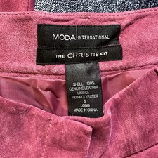 VTG RARE Moda Int By Victoria Secret 100 Suede Leather Christie Fit 6 Pants Y2K