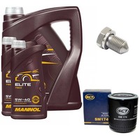 MotoröL Filter Set 5W40 API SN / CH-4 7 Liter + Schraube FüR Audi A4 A6 A8 3.0