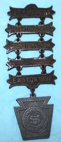 GAR Sons of Veterans Encampment Badge Pennsylvania Multiple Years