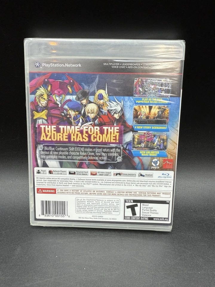 NEW BlazBlue Continuum Shift Extend -PS3 - Playstation 3 game SEALED - Image 2 of 3