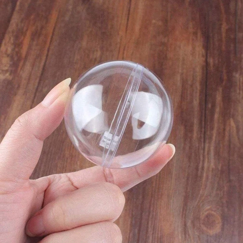 24x Adornos Rellenables de Plástico Transparente para Colgar Decoración Hágalo Usted Mismo Artesanía 5 cm Foto 4 de 4