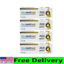 Zinc-Free Gold Denture Adhesive Cream - Petroleum-Free, 2.4 Ounce All-Day Hold