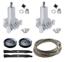42" Deck Rebuild Kit Spindles Blades Pulleys for Sears Craftsman LT1000 LT2000