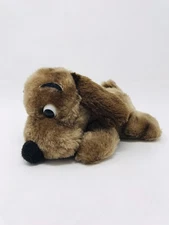 Dakin Drooper Dog Puppy Plush Dark Brown 6” Stuffed Ground Nutshells Vintage