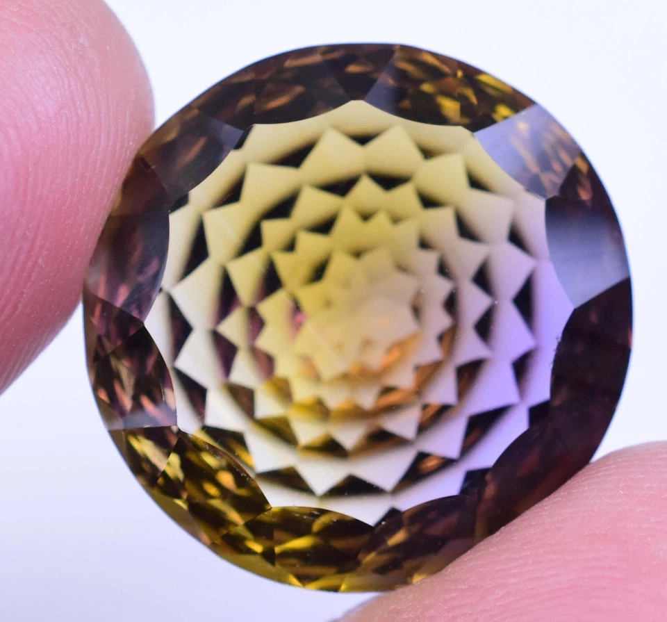 Flawless Natural Bi-Color Ametrine 24.75 Ct Round Certified Untreated Gemstone - Image 4 of 4