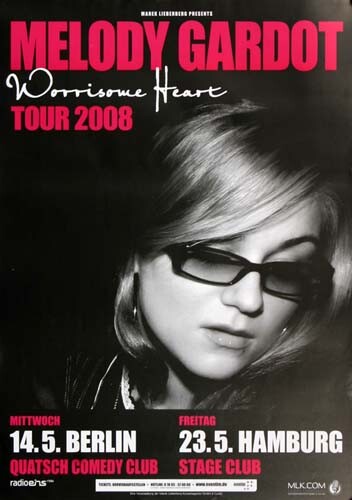 Melody Gardot - Worrisome Heart, Berlin & Hamburg 2008 | Konzertplakat | Poster-image