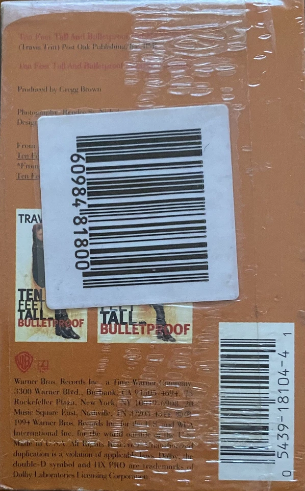 Travis Tritt Ten Feet Tall And Bulletproof USA Cassette Cassingle Sealed - Image 2 of 3