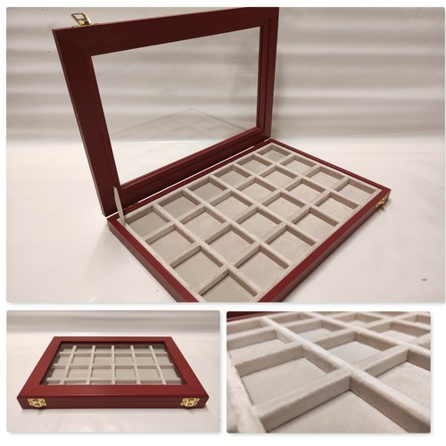 En Madera Monedas,Medallas,Minerales,Terciopelo Display | eBay