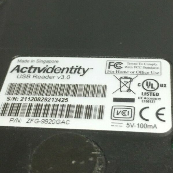 Lot of 5 Actividentity v3.0 USB DOD Military Smart Card Reader FREE ...
