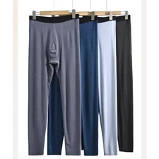 Winter Mens Elastic Warm Thermal Long Johns Legging Underwear Pants Base Bottoms
