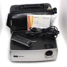 InFocus DLP Projector IN24EP W240 Power Cord Manual Case Remote Only 69 Hours
