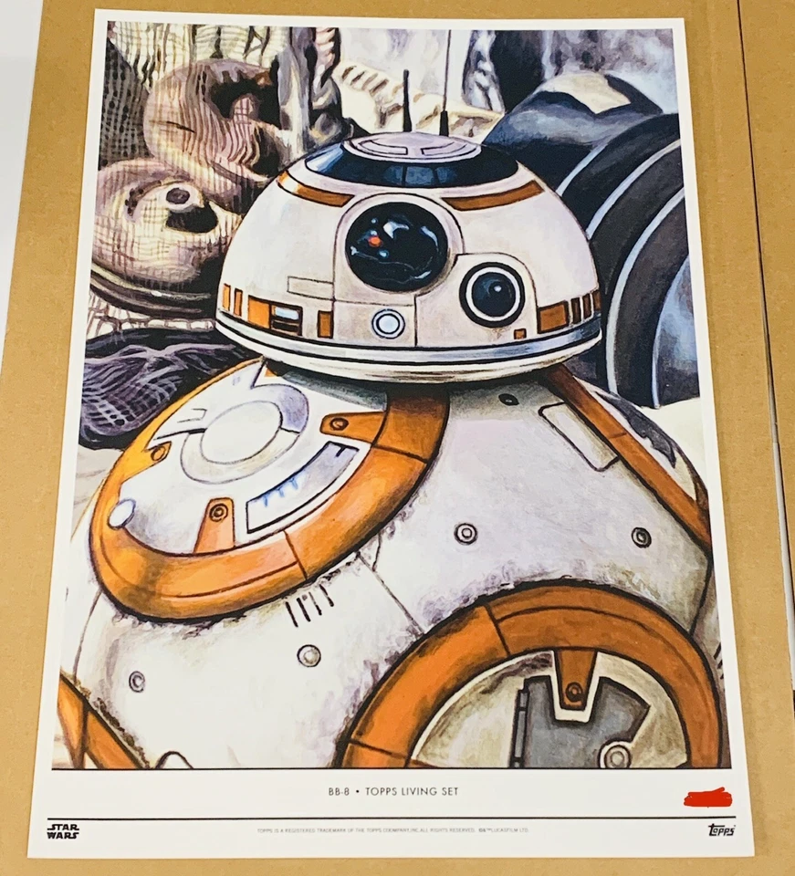 Topps Star Wars Living Set 10x14 Fine Art Print Poster New BB8 BB-8 Droid Rare - Image 2 of 2