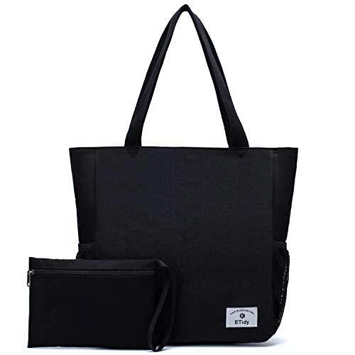 Foldable tote bag with zipper hotsell