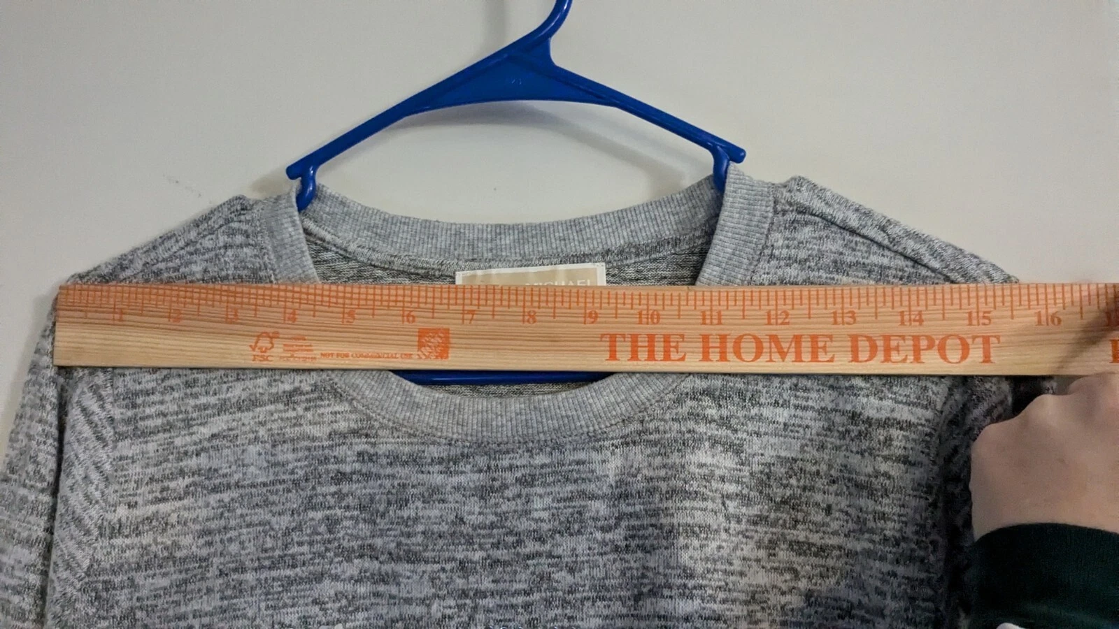 Michael Kors Maglione Vestito Donna M Camicia Vestito Manica Lunga Grigio