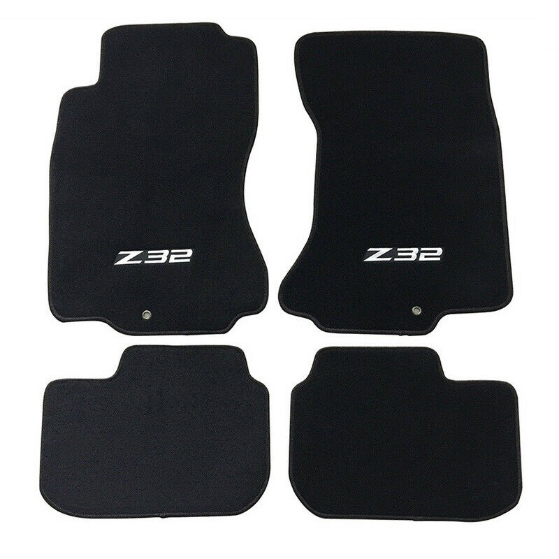 FITS 90-96 NISSAN 300ZX 2+2 BLACK NYLON CARPET FLOOR MATS 4 PIECES