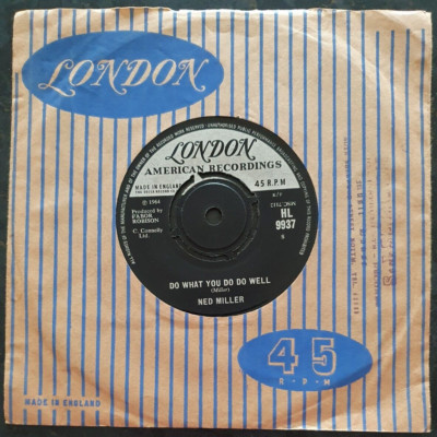 NED MILLER - Do What You To Do Do Well/Dusty Guitar - London - HL 9937 - NM