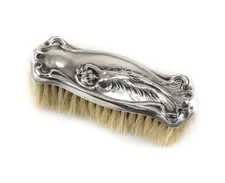 Sterling Silver Art Nouveau Vanity Clothes Brush, c1900 repousse Webster Co?