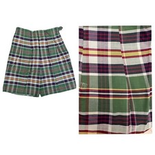 Vintage Suzy Jane Original High Waisted Side Zip Linen Sportwear Shorts Size 16