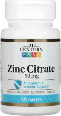21st Century 50mg Zinc Chelated Tablet - 60 Count
