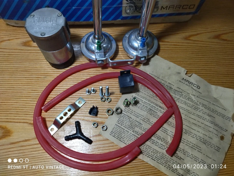 Marco Air Horn K2 With Fiamm motor Series 3000 Italian Made New Boxed old stock  - Image 2 of 4