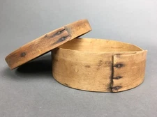 Primitive New England Natural Rustic Finish Bent Wood Pantry Box, 6 1/8"