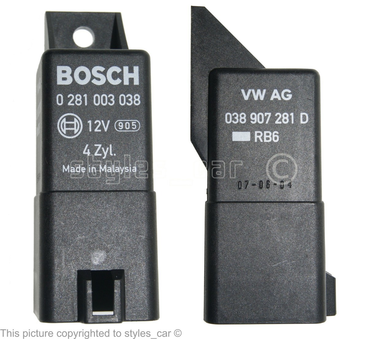 0281003038 Skoda VW Diesel 9-Pin Glow Plugs Relay RB6 4 Zyl Bosch