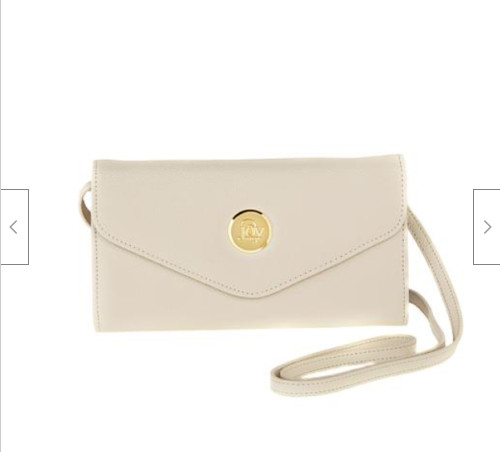 Кошелек Joy Mangano Smart Chic из натуральной кожи через плечо с RFID-защитой Бежевый 3790₽