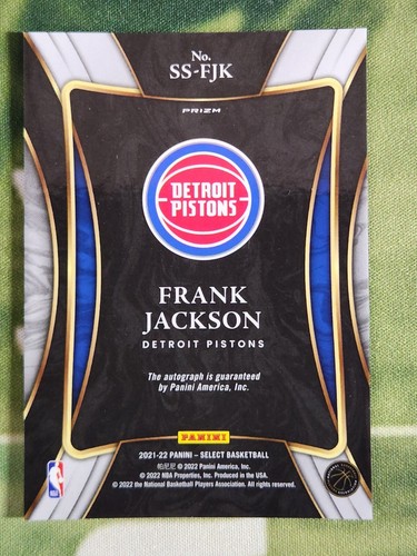 FRANK JACKSON 2020-21 SELECT Silver Auto Autograph Detroit Pistons #SS-FJK - Picture 2 of 2