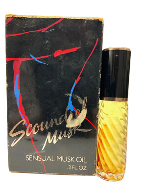 scoundrel sensual musk oil 0.3oz miniature distressed box 