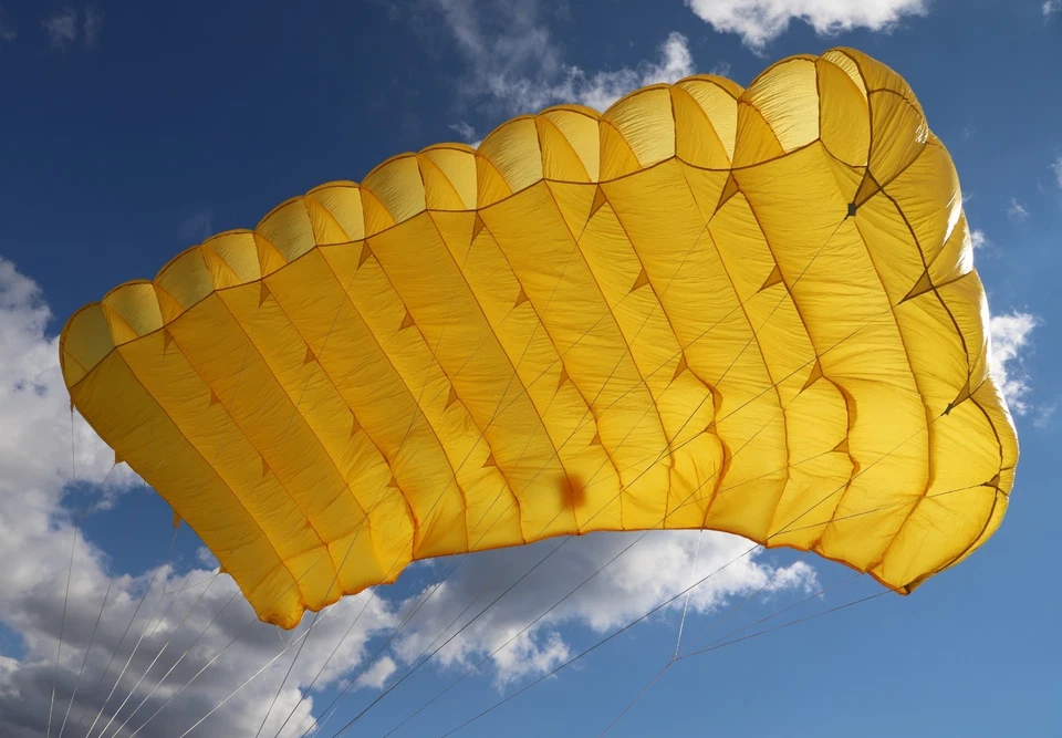 Firelite 172 paracaidismo paracaídas reserva dosel - AMARILLO 7 celdas - gran forma Foto 2 de 4