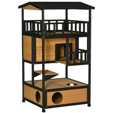 Cat Cage, Cat Crate Kennel Enclosure Playpen,Wooden Outdoor Cat House, Feral Cat