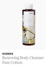 KORRES Renewing Body Cleanser PURE COTTON Body Wash 8.45 fl oz NEW SEALED