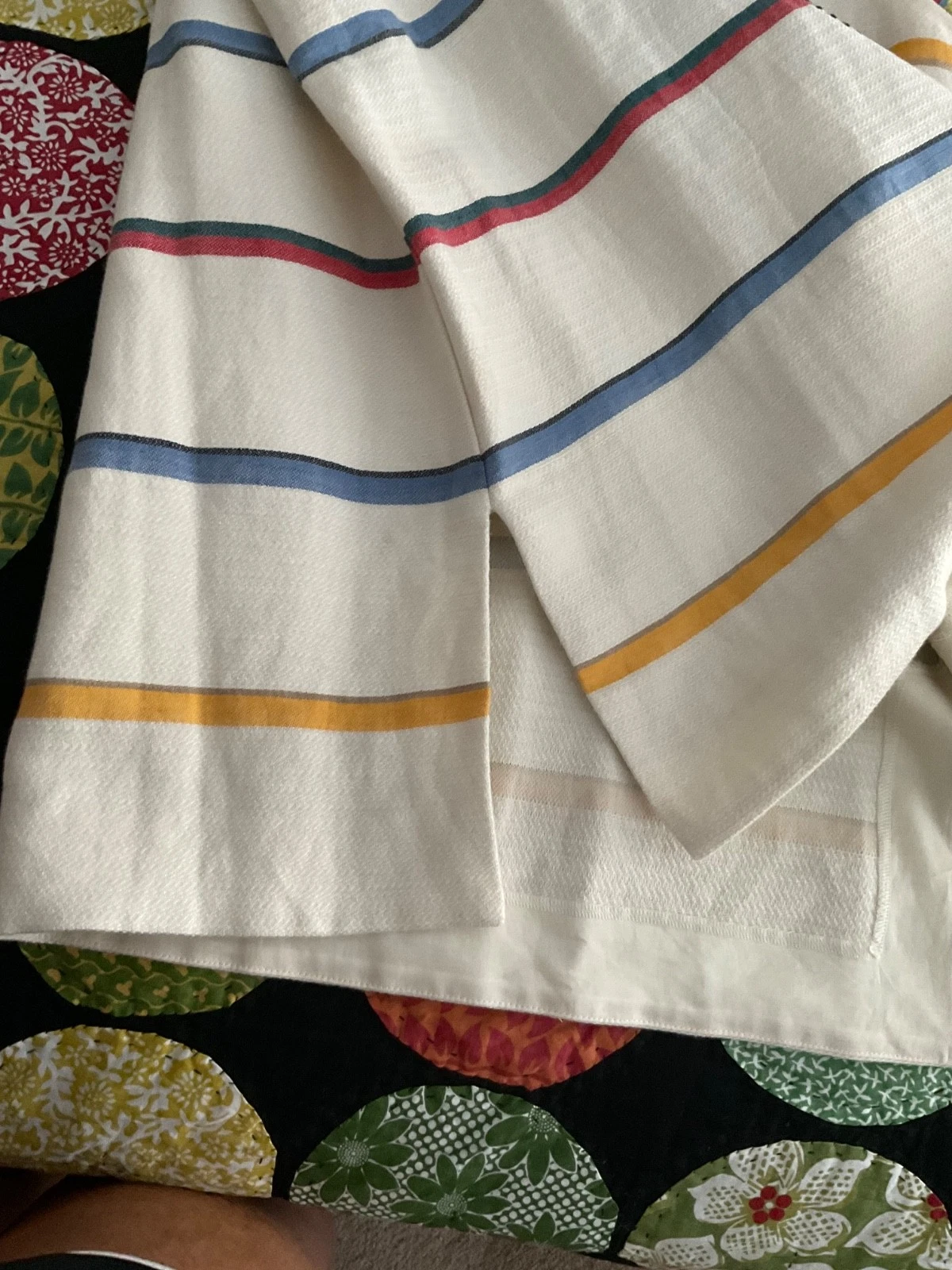 Tunica smanicata Tory Burch Avery misto lino ricamata avorio 10 nuova senza etichette