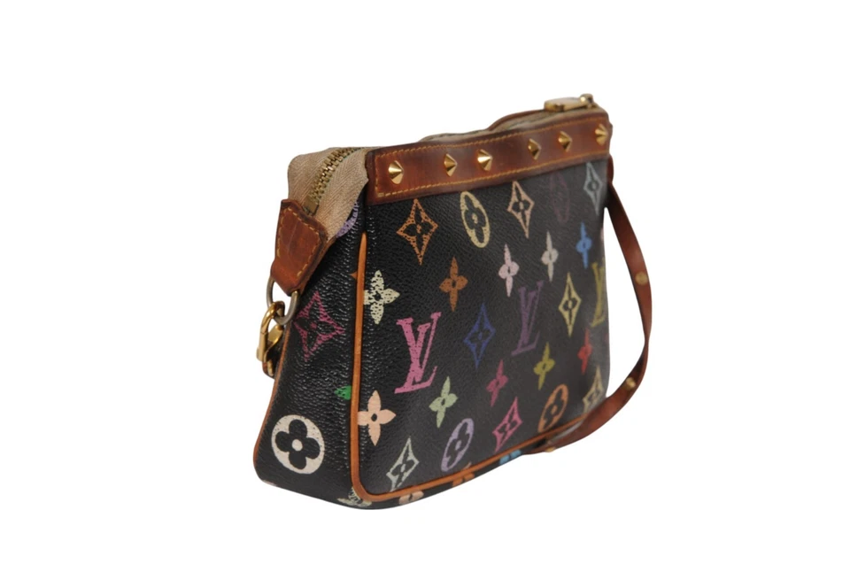 Аксессуар-пошет Louis Vuitton Takashi Murakami черный коричневый с заклепками - Изображение 4 из 4