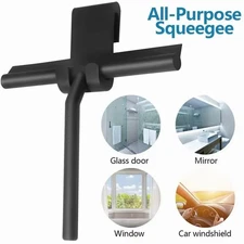 Shower Squeegee with Silicone Holder for Glass Doors Mirrors