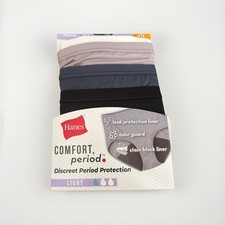 Hanes Comfort Period Panties Super Boxer Briefs  L 