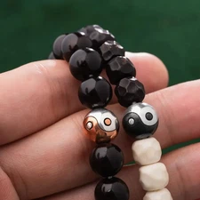 Taoist Taiji Yin-Yang 2.0 Bead | S925 Silver & Black Copper Bracelet Spacer
