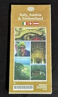Vintage 1997 AAA Italy Austria & Switzerland Road Maps Planning Map