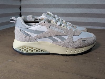 Reebok CL Leather Hexalite White Grey Alabaster UK 6,5 Straßenlaufschuhe...