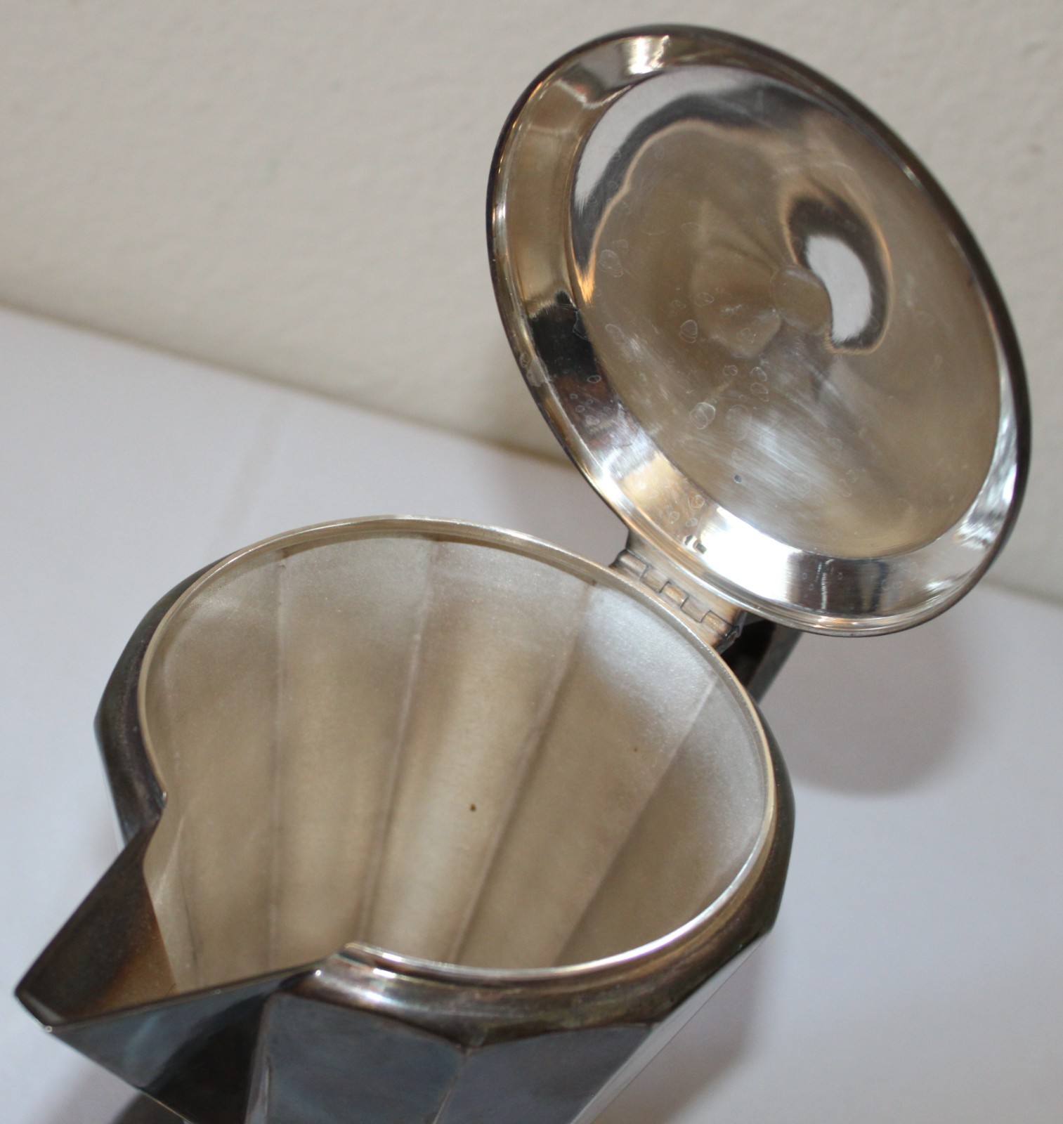 Antique Art Deco Silverplate Coffee Pot Art Krupp Berndorf Vintage 70cl