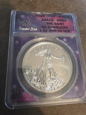 2019 1 Oz Silver - 50 Zombucks 